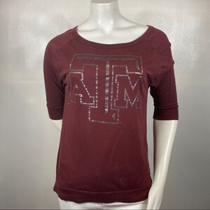 3For$20 ATM Moroon and White Top size: medium
